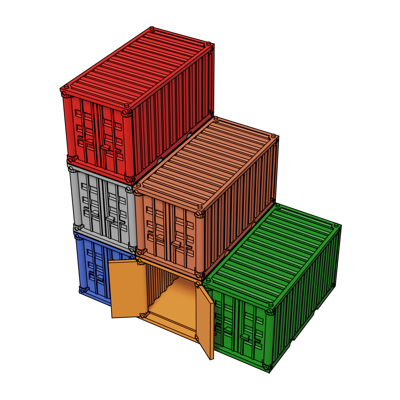 3D-printed Shipping container