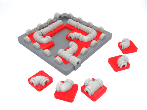 3D-printed Plumber puzzle