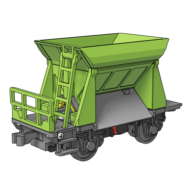 3D-printed Gravel hopper wagon