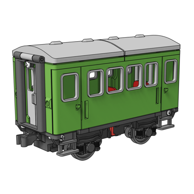 Wagon osobowy do druku 3D