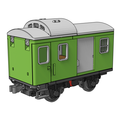 3D-printed Railway baggage car